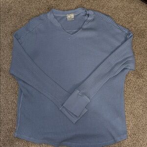 Aerie Light Blue V-Neck Top